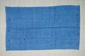 Overdye Blue Turkish Hemp Kilim Rug,5.8"x9.8" Feet,