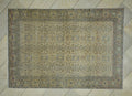 Seven Mountains Flower Pattern Wool & Cotton Rug,5x7 Primitive Handmade Turkish Carpet.