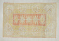 Handmade Wool Oushak Rug: Pastel Turkish Vintage Carpet (5,2"x7,8")