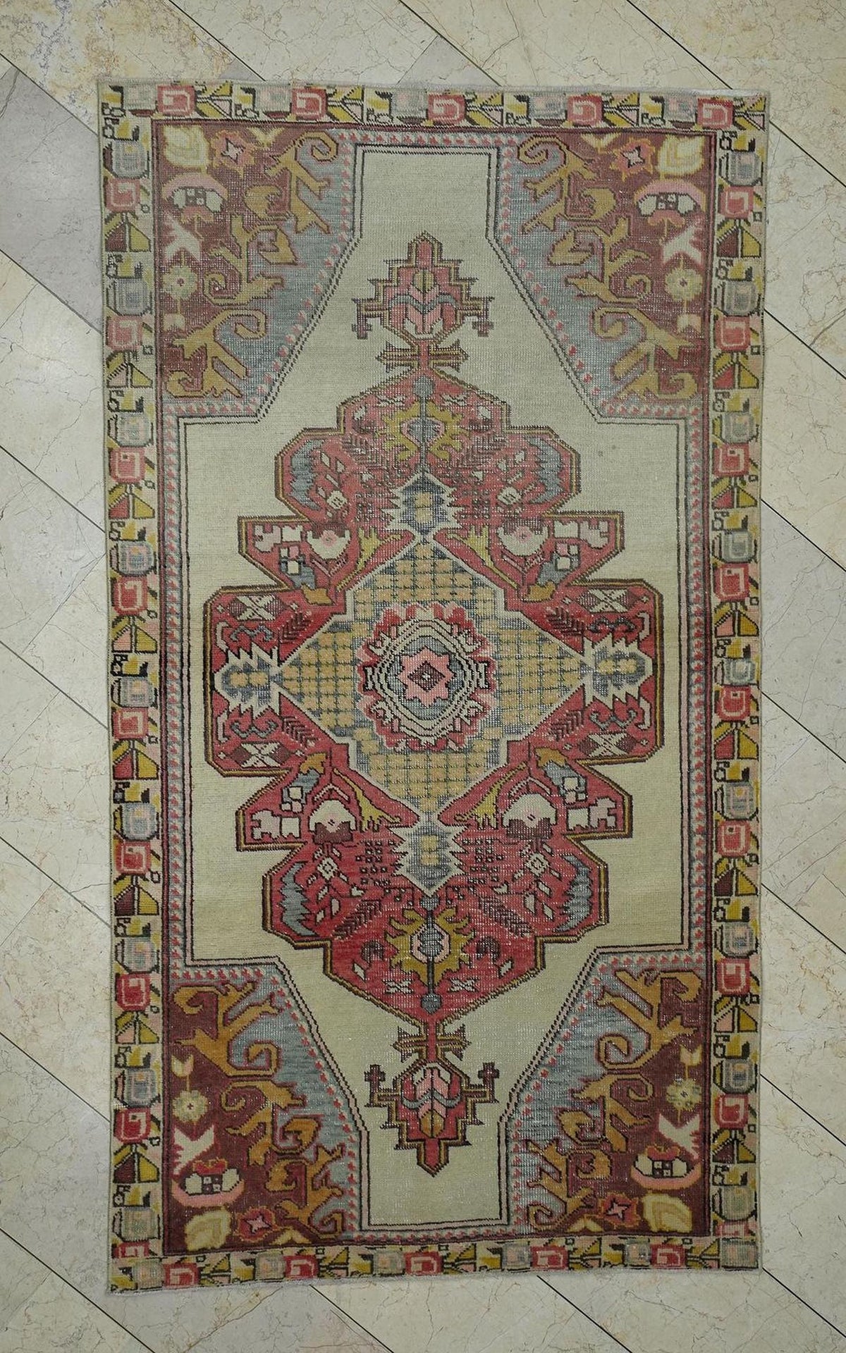 Vintage Handmade Turkish Carpet Rug,4.4x7.9 Feet,Home Living Floor Decor Rugs.