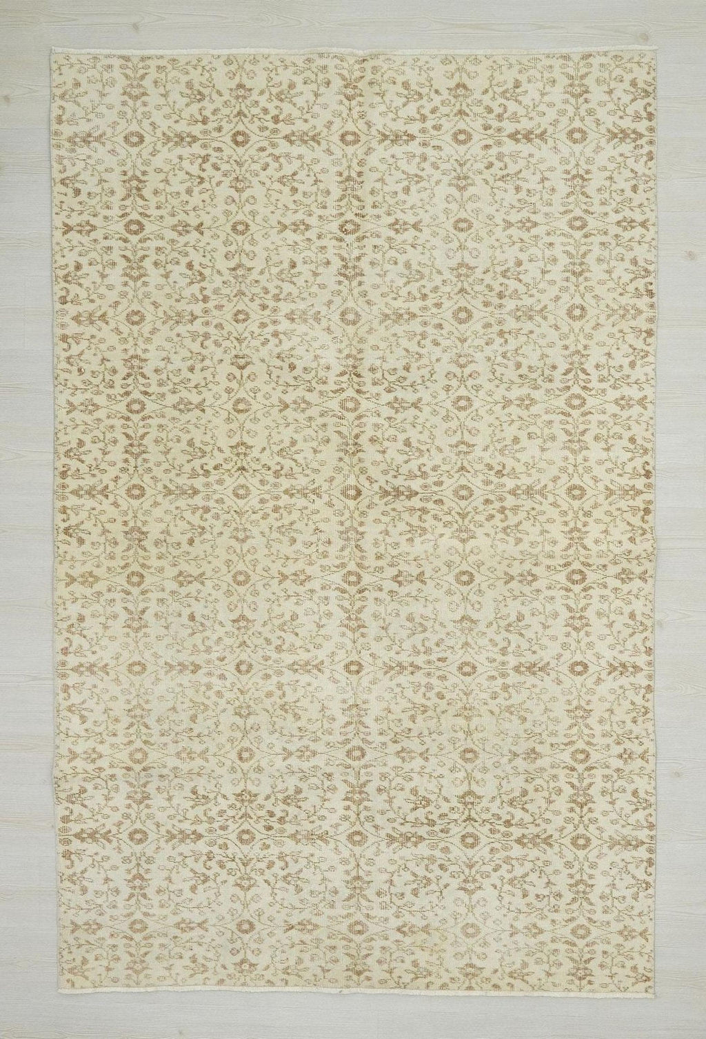 5x8 Mid-Century Modern Oushak Rug: Handmade Wool Turkish Carpet