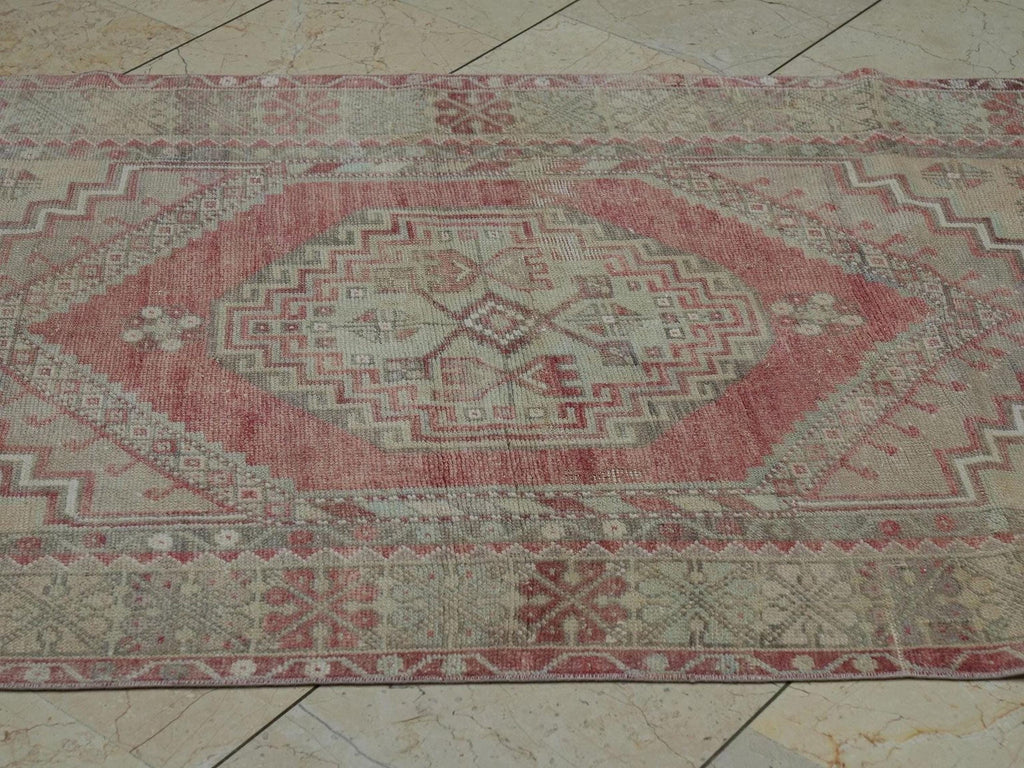Antique Turkish Kirsehir Rug: Rare Pattern Wool Carpet, 3.5x5.7 ft