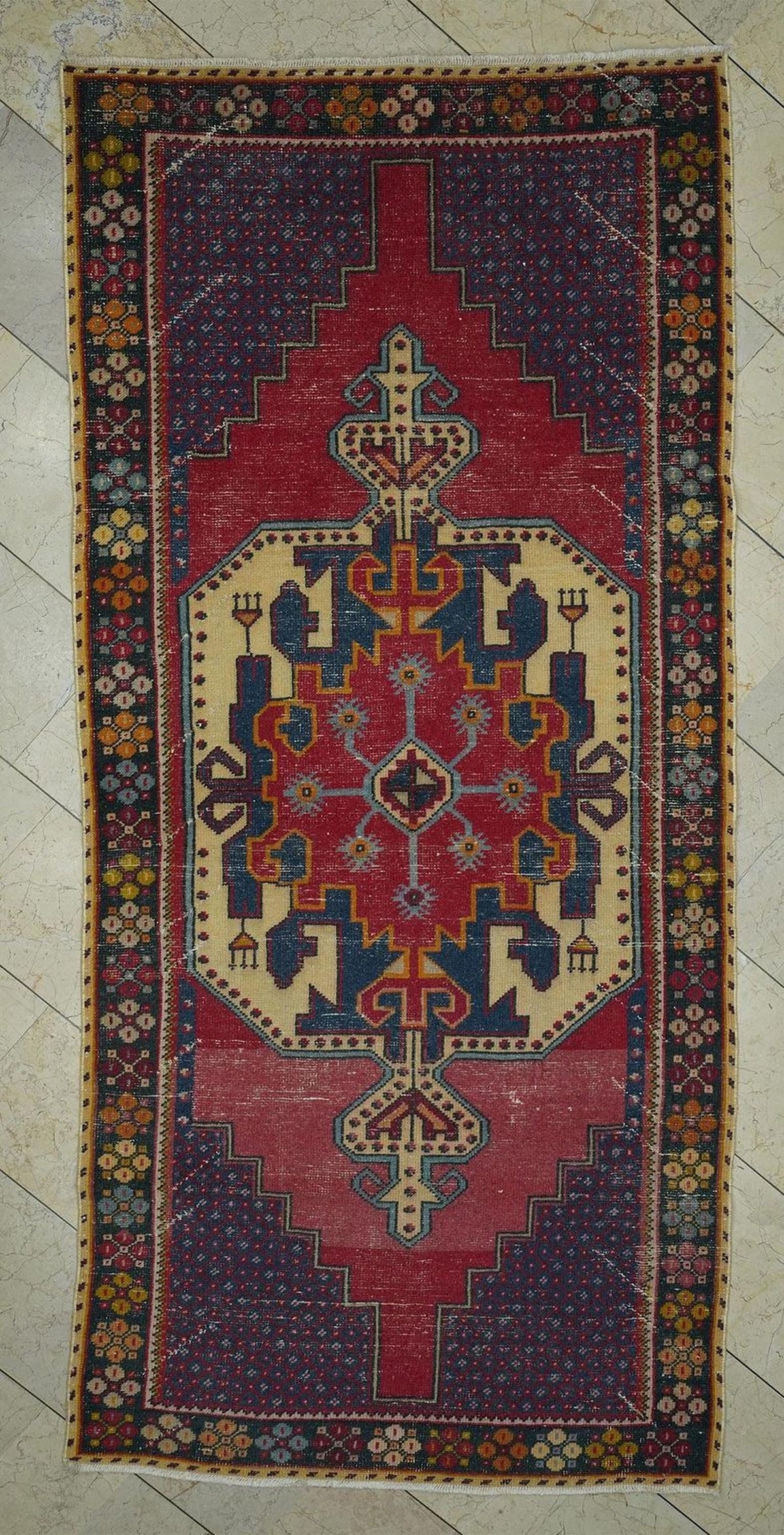 4x9 Bight Colors Wool Vintage Oushak Carpet Rug,Home Living Decor Rugs.