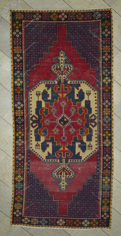 4x9 Bight Colors Wool Vintage Oushak Carpet Rug,Home Living Decor Rugs.