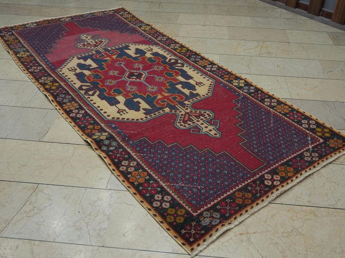 4x9 Bight Colors Wool Vintage Oushak Carpet Rug,Home Living Decor Rugs.