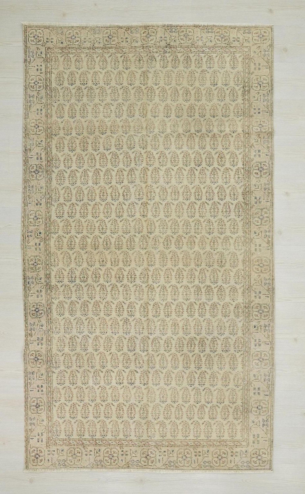 Small Anatolian Oushak Rug: Navy Blue & Beige Turkish Carpet, 4,5"x7,9" Ft.