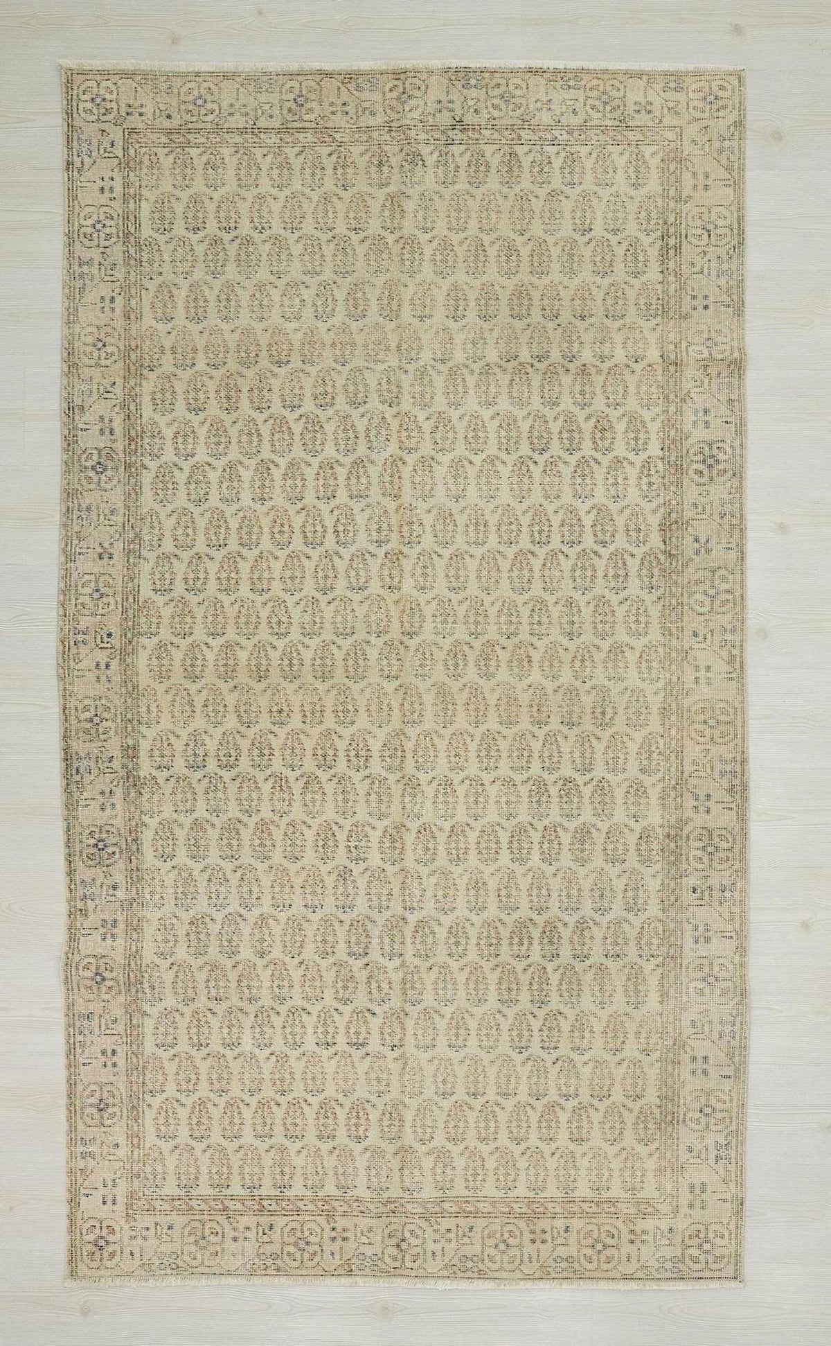 Small Anatolian Oushak Rug: Navy Blue & Beige Turkish Carpet, 4,5"x7,9" Ft.