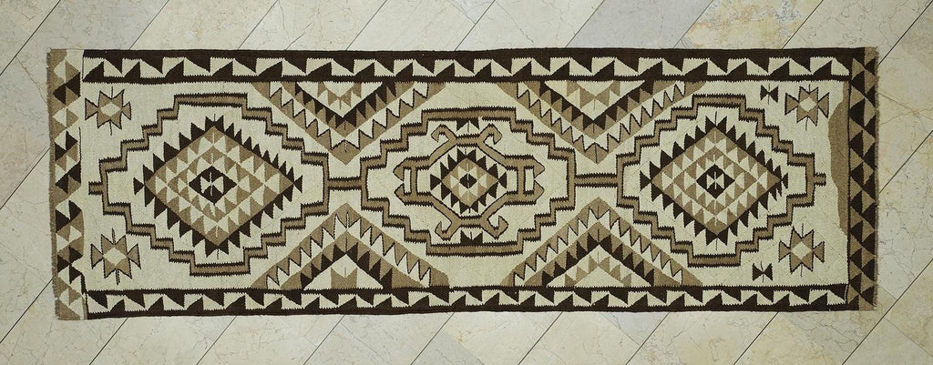 Neutral Flat Weave Kurdish Kilim Rug Runner,3.1x9.8 Ft,Kitchen Decor Wool Rugs.