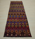 Handmade Turkish Kilim Rug Runner: Vintage Wool, 2.4" x 8.3"