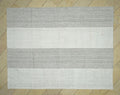 Handwoven Turkish Kilim Rug - Gray Stripe Pattern, Wool Blend - Flat weave Rugs