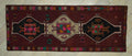Long Turkish Kilim Rug: 4.4x11.3 ft Antique Kars Wool Rugs
