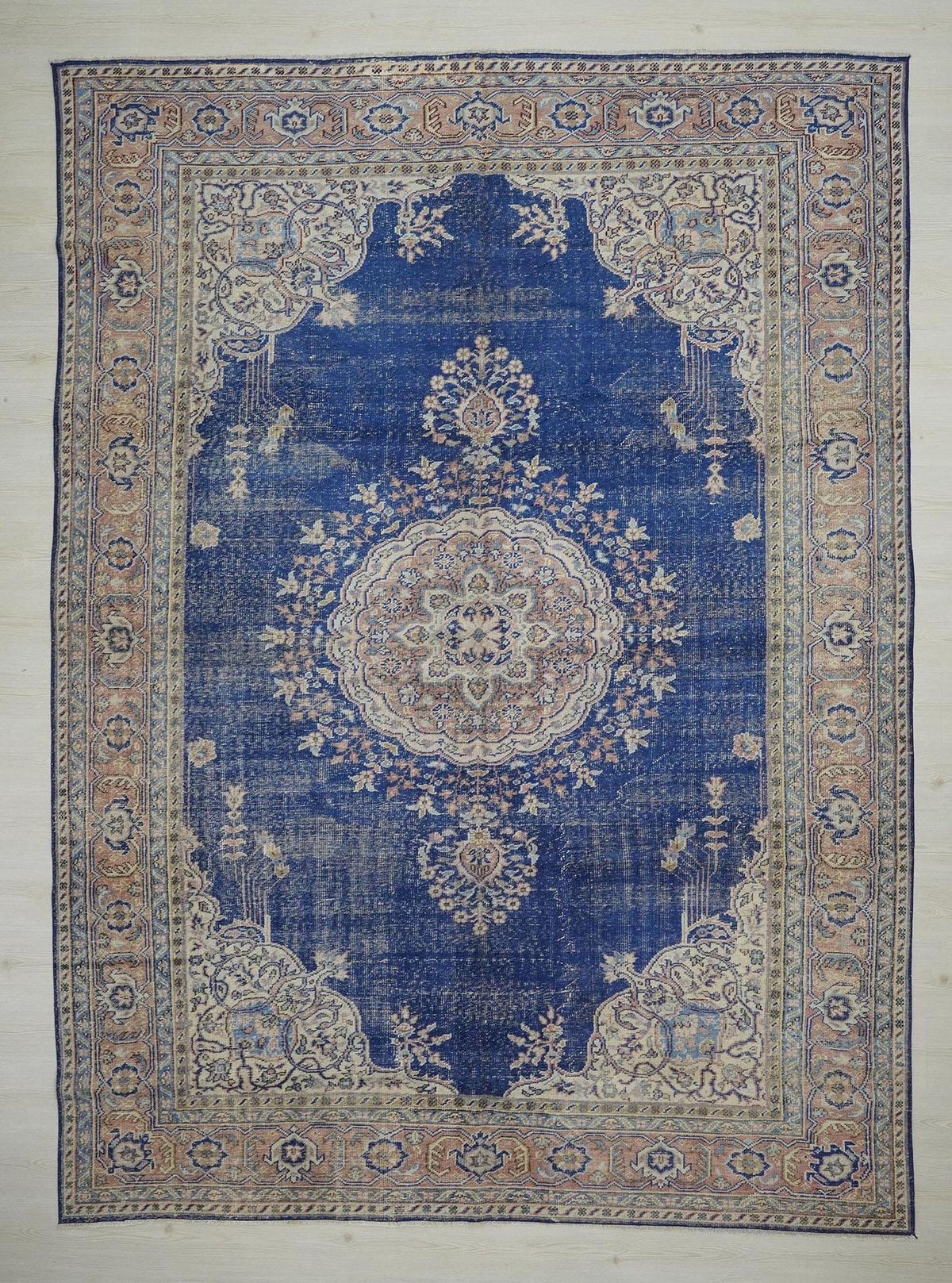 8x11 Vintage Navy Blue Old Turkish Oushak Rug: Seasonal Home Living Decor Oversize Rugs.