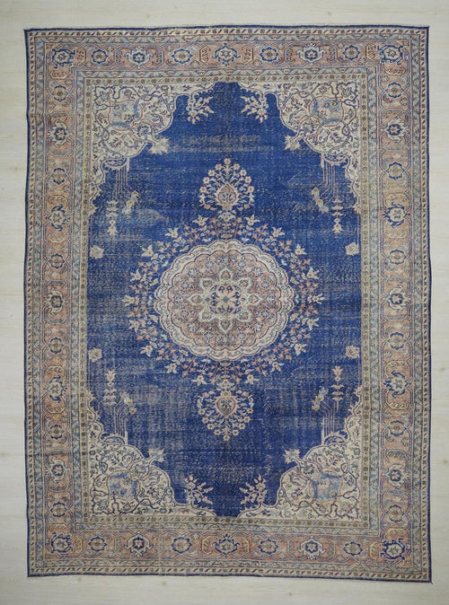 8x11 Vintage Navy Blue Old Turkish Oushak Rug: Seasonal Home Living Decor Oversize Rugs.