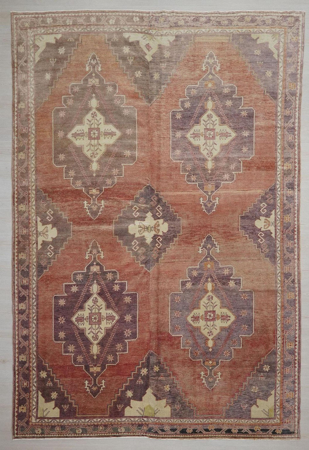 Oversized Antique Sivas Rug: 8x12 Rare Turkish Wool Carpet