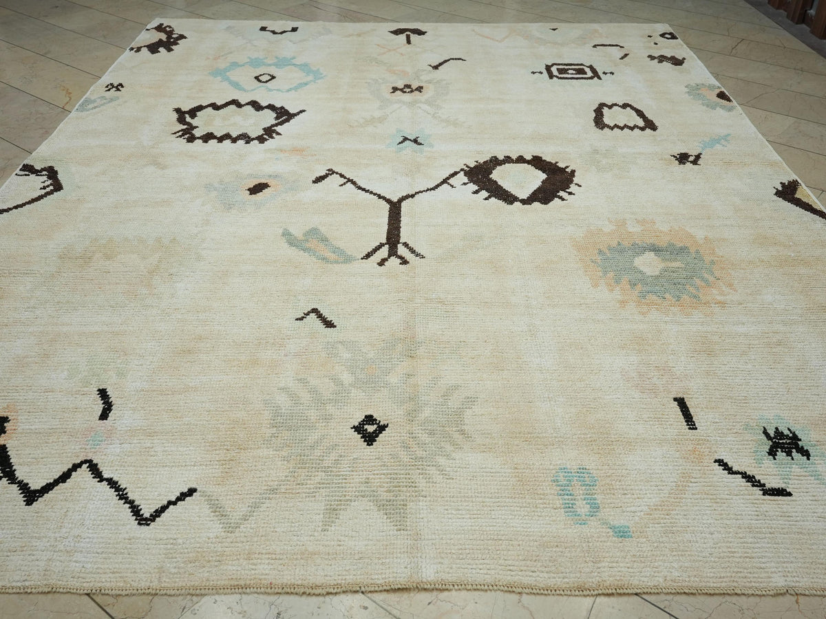 Neutral Colors Eco-Friendly Hemp Carpet Rug,9x11 Turkish Oushak Rugs