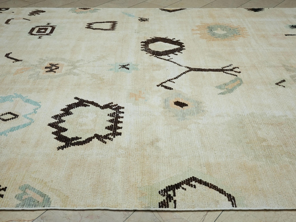 Neutral Colors Eco-Friendly Hemp Carpet Rug,9x11 Turkish Oushak Rugs