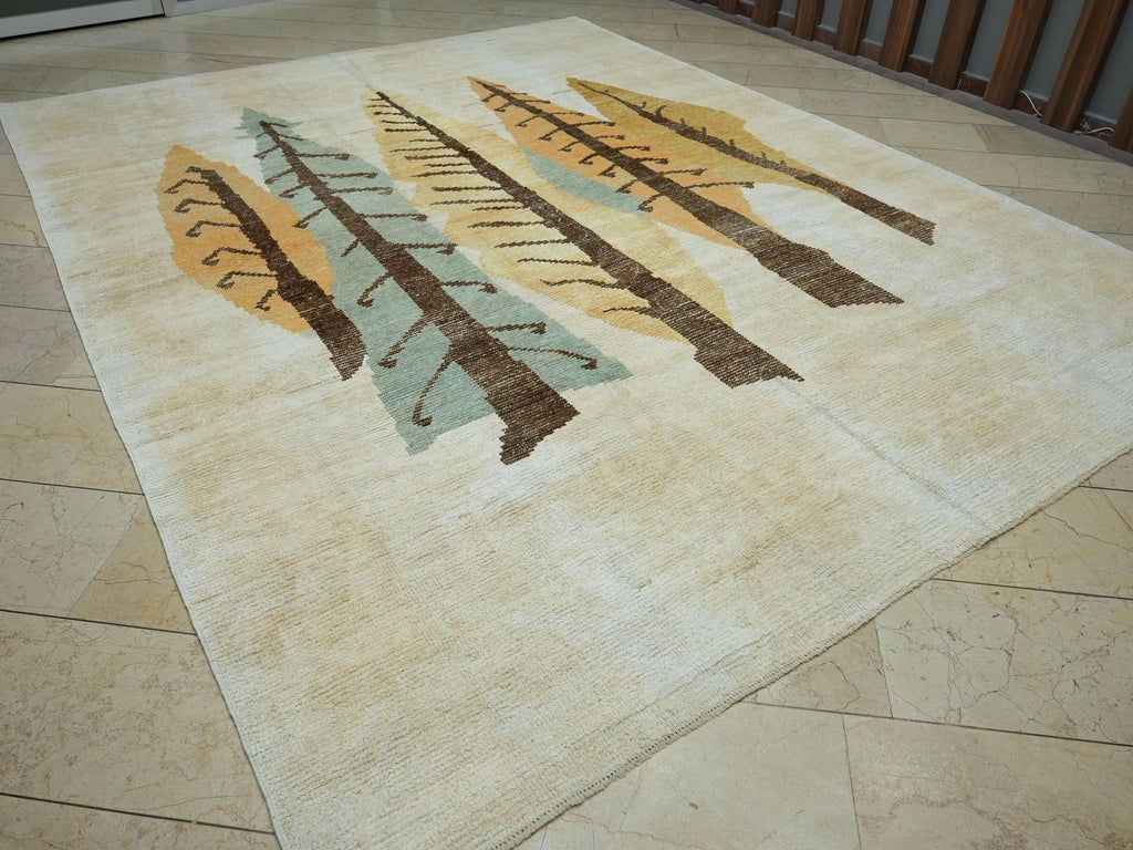 Contemporary Turkish Hemp Rug 9x12: Large Wall Hanging Art Decor Rugs.