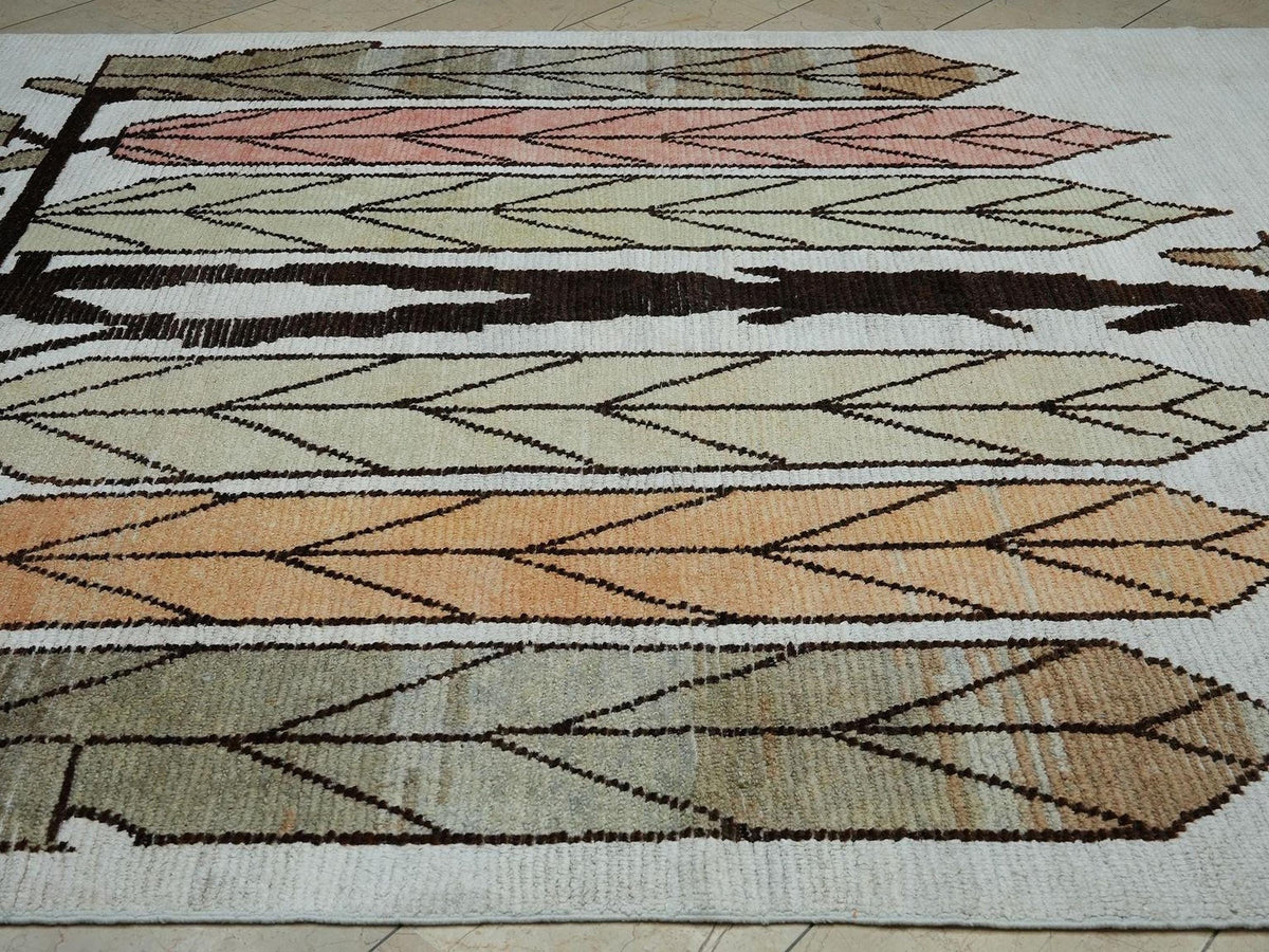 Tree Of Life Design Rugs: Hemp & Wool Woven Contemporary Home Living Decor Rug, 8x10.6