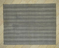 Striped Gray Kilim Rug: Modern Turkish Flatweave (6,11"x8,8" Feet)