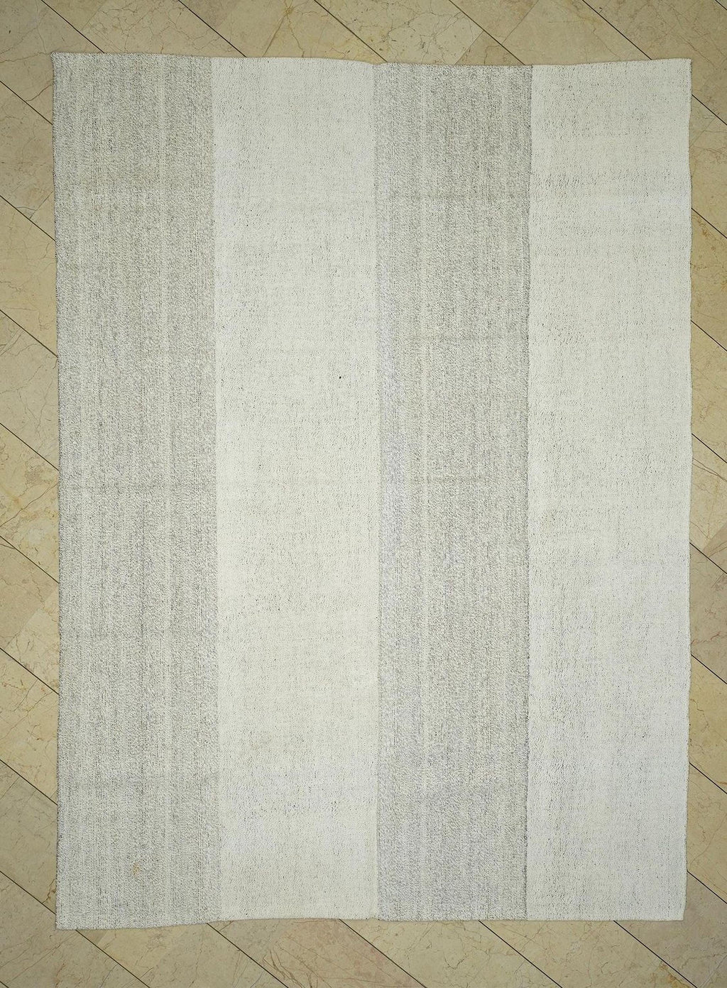 7x10 Summer Decor: Scandinavian Style Turkish Kilim Rug, Gray & White Home Living Floor Rugs.