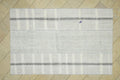 Striped Turkish Kilim Rug: White and Gray Flat Weave (5,3"x8,3")