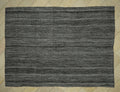 Skewed Striped Primitive Pattern: Large Dark Gray Old Turkish Kilim Rug 8x10,Collectible Rugs.