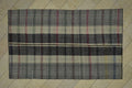 Mid Century Modern Turkish Kilim Rug: 5.8"x9.3' Striped Goat Hair Rugs.