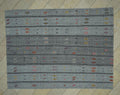 7x9 Minimalist Embroidered Turkish Flat Weave Silver Gray Kilim Rug,Home Living Decor Rugs