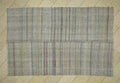 Vintage Turkish Kilim Rug: Minimalist Flat Weave, Modern Stripe (6,4x9,8 Feet)