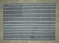8x11 Mid Century Vintage White Striped Turkish Gray Kilim Rug.