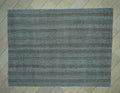 Vintage Turkish Kilim Rug: 8x10 Gray & Brown Stripe, Mid-Century Modern Rugs