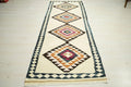 Handmade Turkish Kilim Rug Runner: Scandinavian Farmhouse Style Rugs, 3x9 ft.