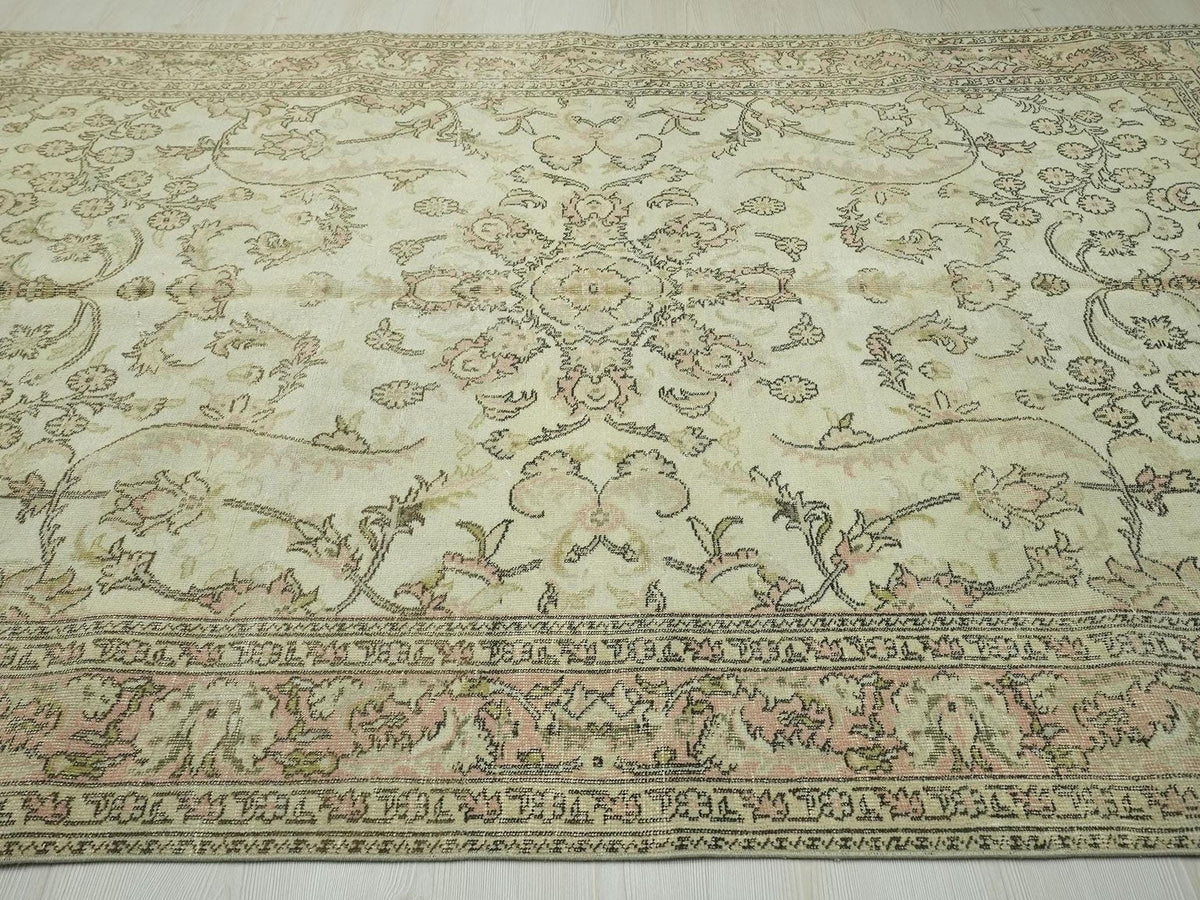 Seasonal Decor Vintage Turkey Oushak Rug: 7x10 Feet, Neutral Colors Area Rugs