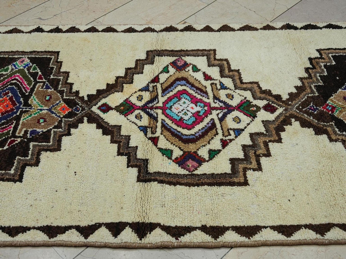 Vintage Turkish Wool Rug Runner: 4x12 Mid-Century Modern Home Hallway Decor Rugs