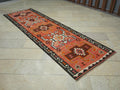 Colorful Turkish Dowry Kilim Rug Runner: 3.2x10.6 Feet,Soft Wool Flat Woven Rugs