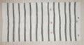 Minimalist Dark Brown Stripe Organic Hemp Kilim Rug: Mid-Century Modern Decor Rugs ,6,6x13,2 Ft