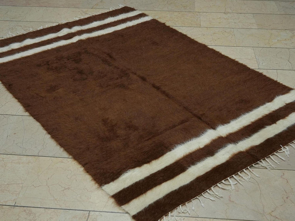 Navajo Style Siirt Blanket Kilim Rug: 4,3x6,2 F.t,Handmade Kurdish Area Rugs