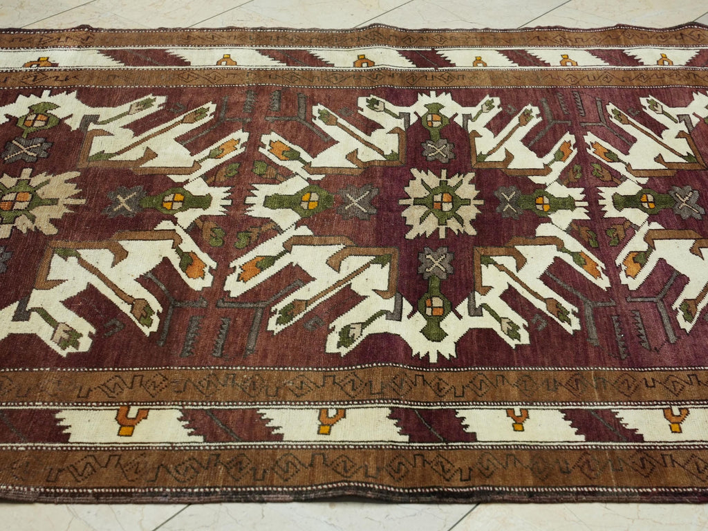 Primitive Pattern Old Turkish Anatolian Carpet Rug: 5.5x9.4 Feet,Multi Colors Area Floor Rugs