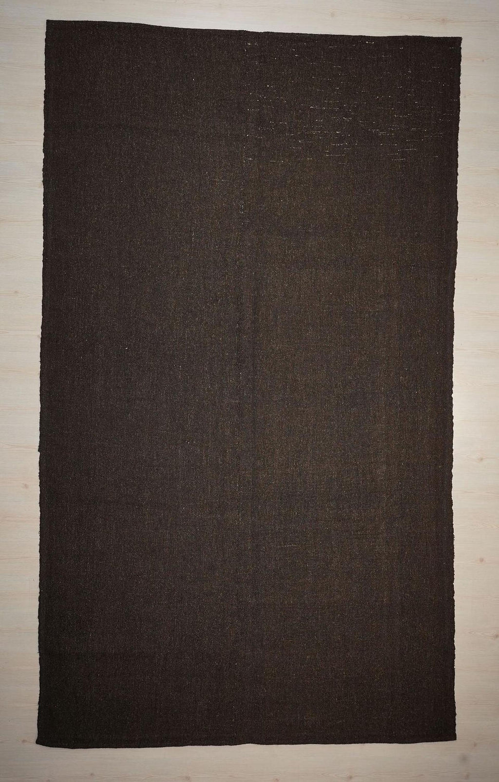 Oversized Goat Hair Kilim Rug: 7.3x12.5 ft, Brown Nomadic Tent Rugs