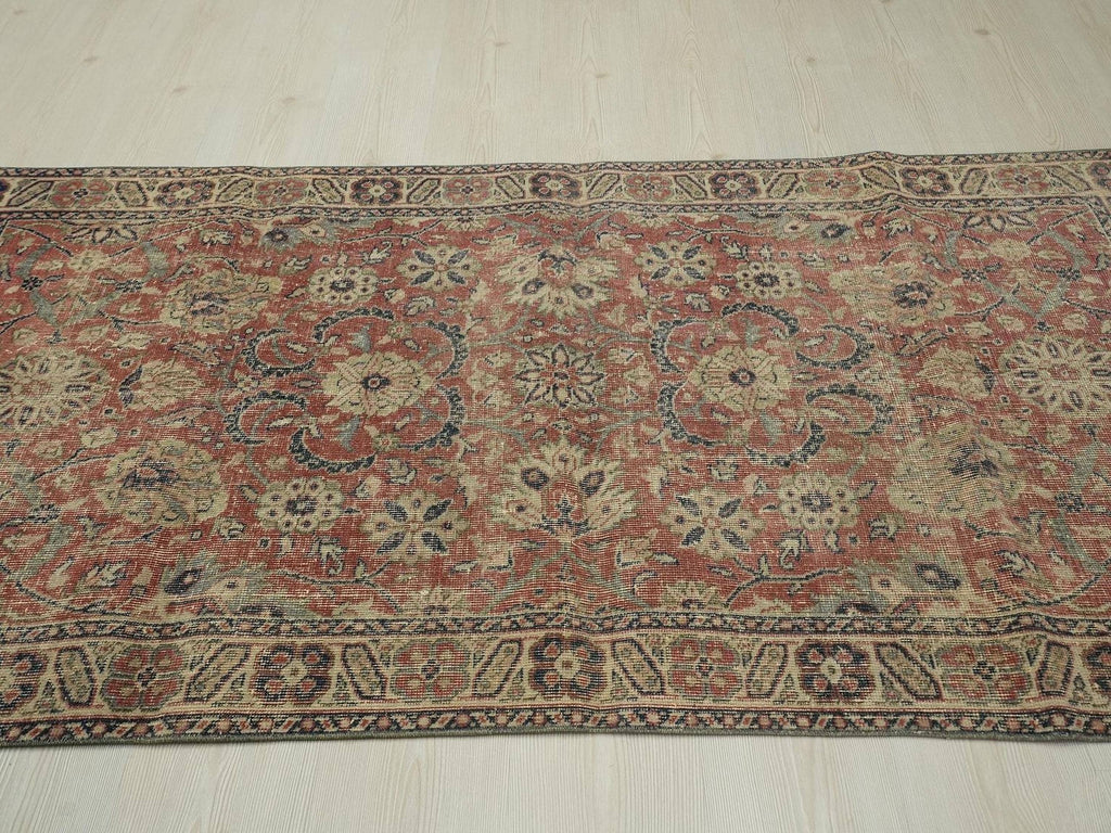 Small Vintage Oushak Rug: Handmade Turkish Wool Carpet, 3.6x6.6 ft.