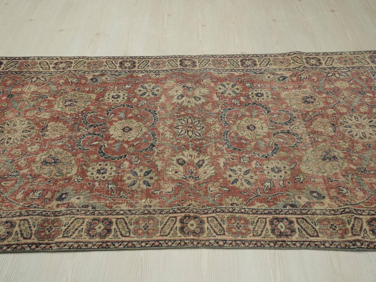 Small Vintage Oushak Rug: Handmade Turkish Wool Carpet, 3.6x6.6 ft.