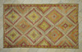 Embroidered Old Turkish Kilim Rug: Mid-Century Modern Home Living Decor Rugs, 6.3x10.5 Ft.