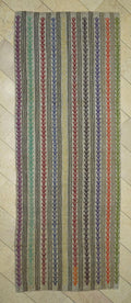 4.3x11 Embroidered Handmade Turkish Kilim Rug Runner: Multi-Color Goat Hair & Cotton Rugs.