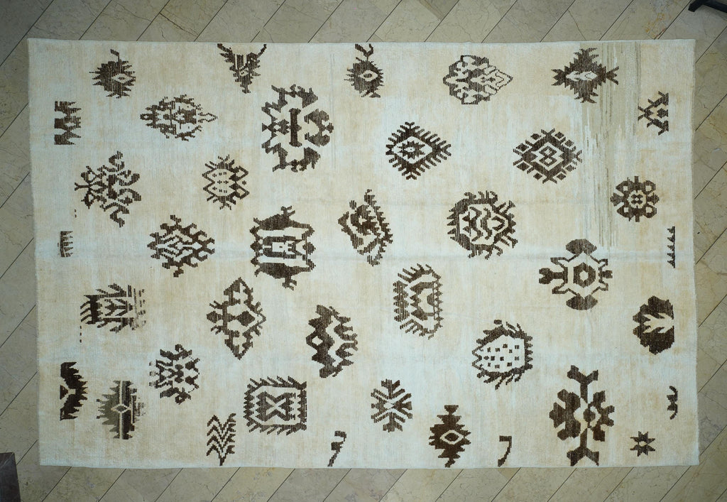 Cream & Brown Oversize Hemp and Wool Rug: 10x15 ft,Luxury Home Living Decor Rugs.