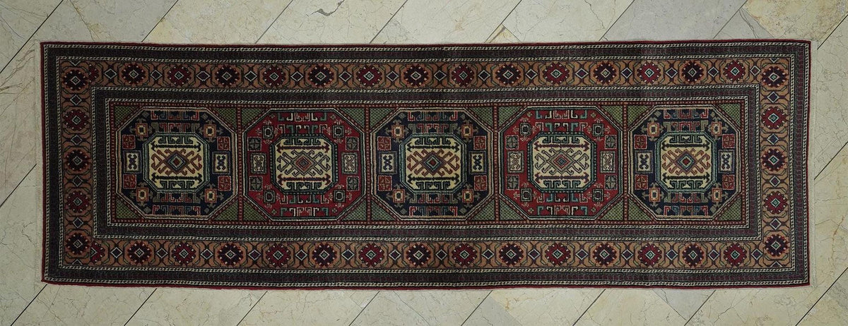 3x9 Colorful Old Turkey Kayseri Rug Runner: Home Kitchen Floor Decor Rugs.