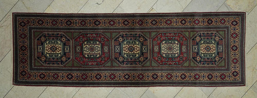 3x9 Colorful Old Turkey Kayseri Rug Runner: Home Kitchen Floor Decor Rugs.