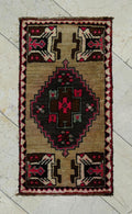 Wall Art Decor: Antique Handwoven Turkish Carpet Rug,2x3 Small Mid Anatolian Unique Rugs.