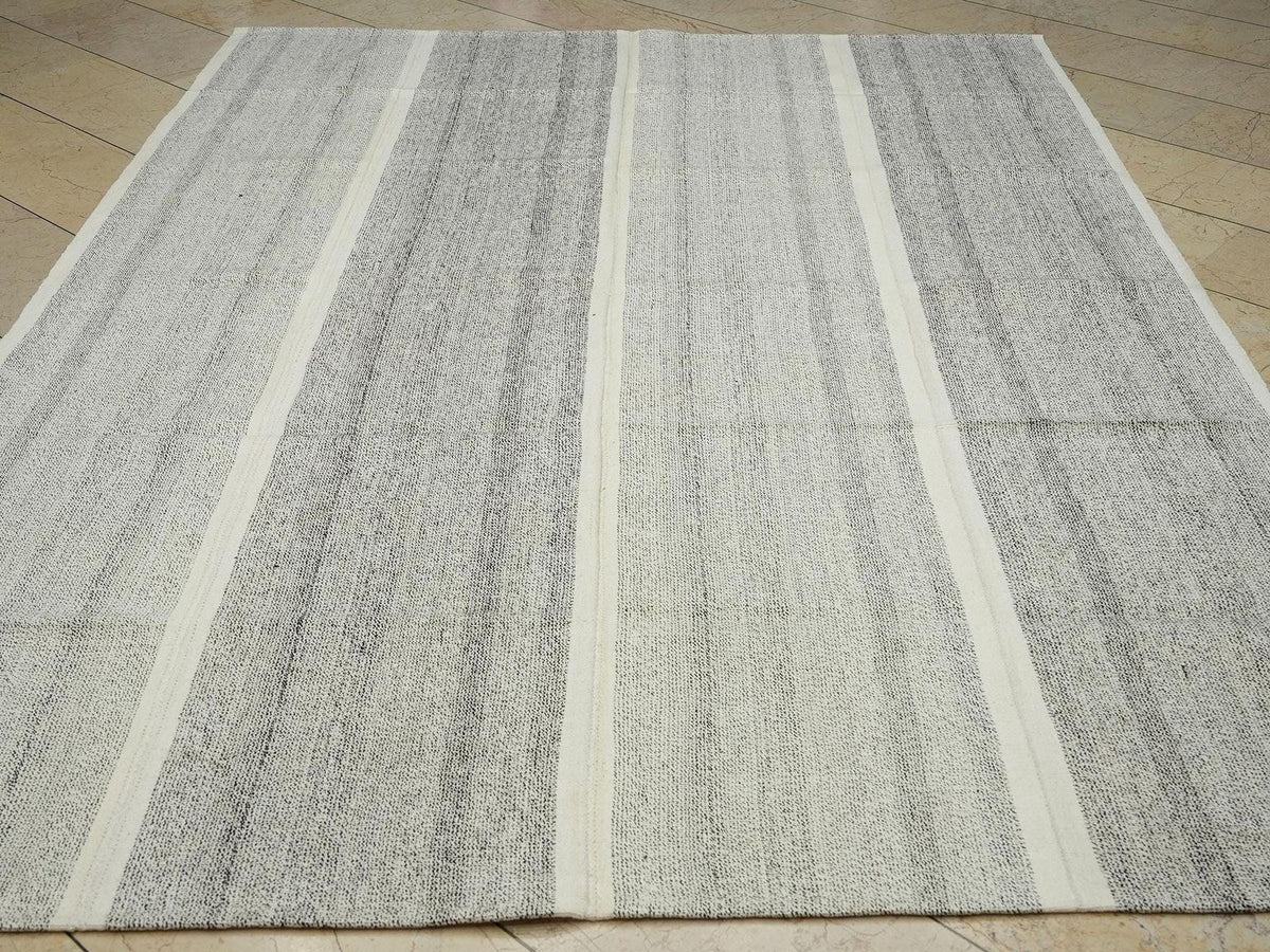 7x10 Scandinavian Style: Cotton And Goat Hair Woven Rug, Home Living Floor Decor Rugs.