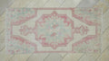 Small Size Handmade Wool Oushak Rug: 3,7"x7,5" Ft,Mid-Century Turkish Carpet.