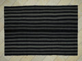 Vintage Turkish Goat Hair Kilim Rug: Bohemian Brown Stripe, 6x8.5 ft